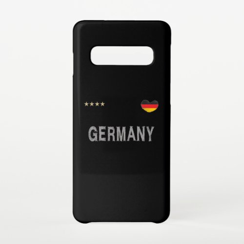 Germany Soccer Football Fan Shirt Heart Samsung Galaxy S10 Case