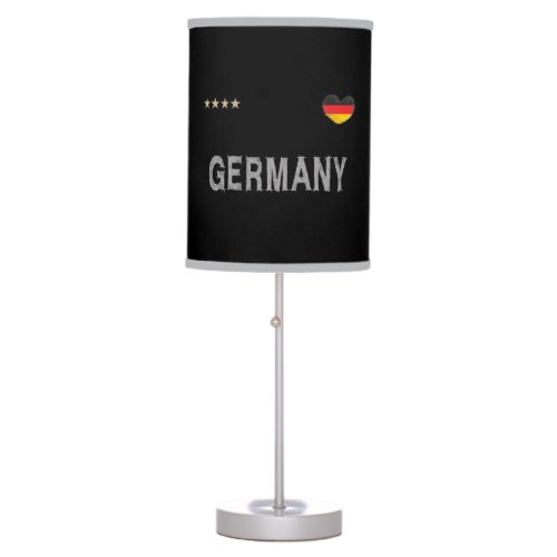 Germany Soccer Football Fan Shirt Heart Table Lamp
