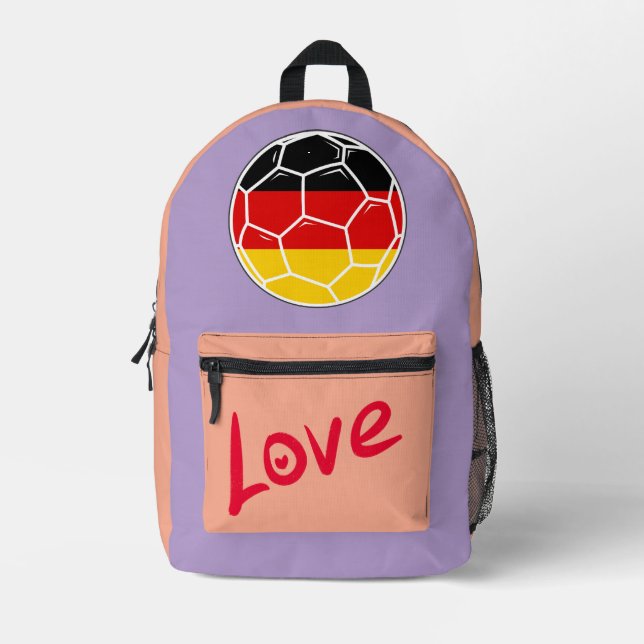Germany Soccer Love Backpack (Front)