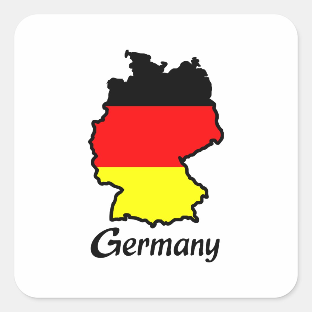 GERMANY SQUARE STICKER | Zazzle