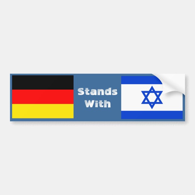Germany Stands With Israel Bumper Sticker (Front)
