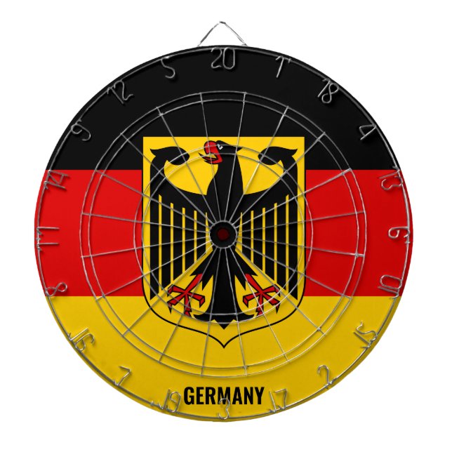 "Germany Strikes!" Patriotic Dart Board (Front)