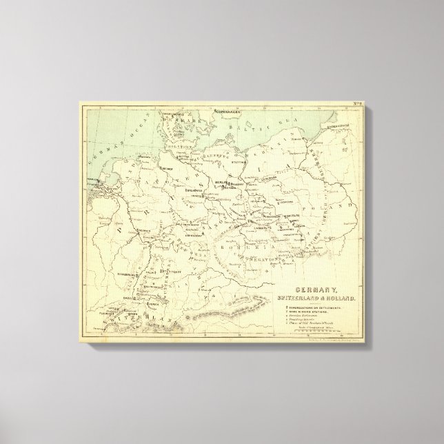 Germany, Switzerland, Holland Canvas Print (Front)