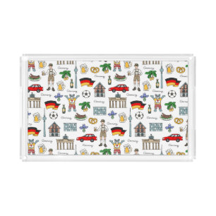 Germany   Symbols Pattern Acrylic Tray