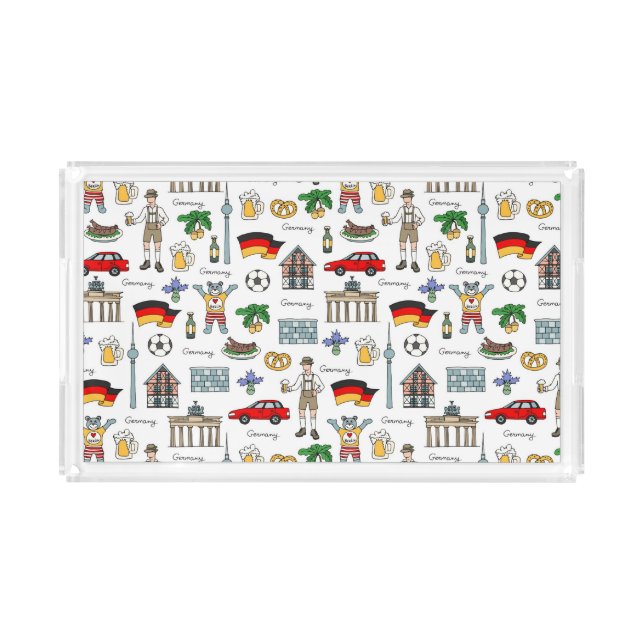 Germany | Symbols Pattern Acrylic Tray (Front)