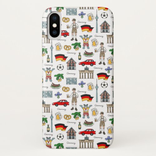 Germany  Symbols Pattern iPhone X Case