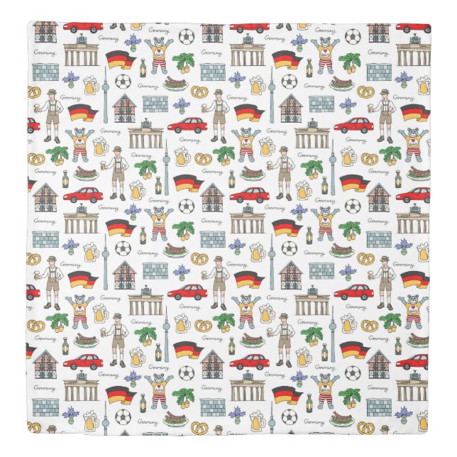 Germany | Symbols Pattern Duvet Cover (Front)