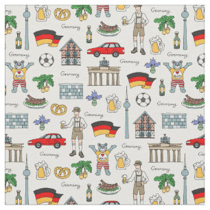 Germany   Symbols Pattern Fabric
