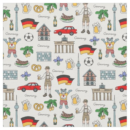 Germany | Symbols Pattern Fabric