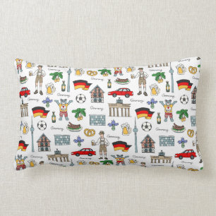 Germany   Symbols Pattern Lumbar Pillow