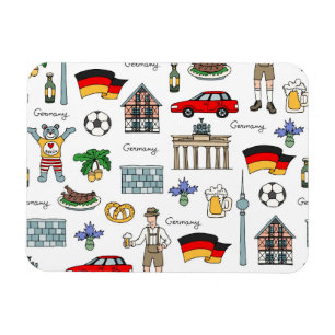 Germany Symbols Pattern Magnet