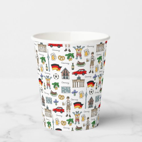 Germany  Symbols Pattern Paper Cups