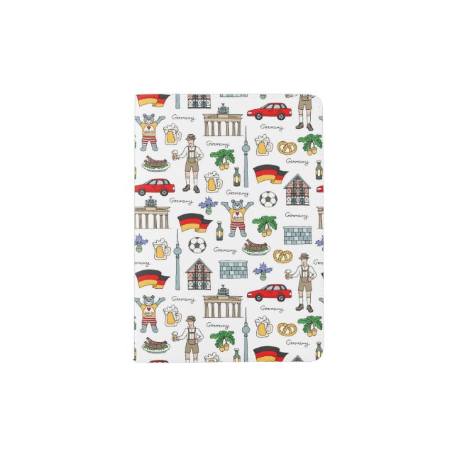 Germany | Symbols Pattern Passport Holder (Front)