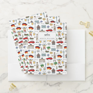 Germany Symbols Pattern Pocket Folder