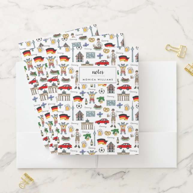 Germany | Symbols Pattern Pocket Folder (In Situ)