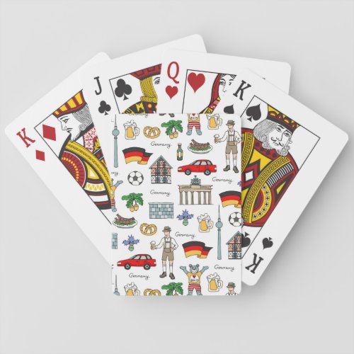 Germany  Symbols Pattern Poker Cards