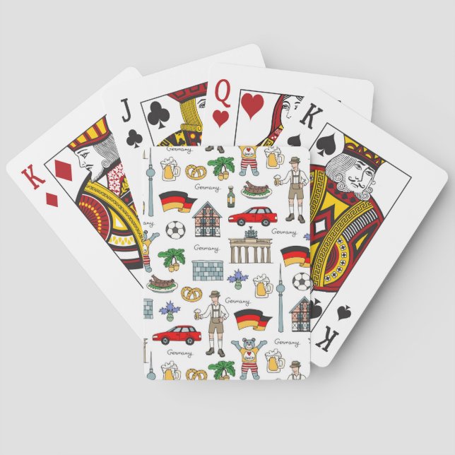 Germany | Symbols Pattern Poker Cards (Back)