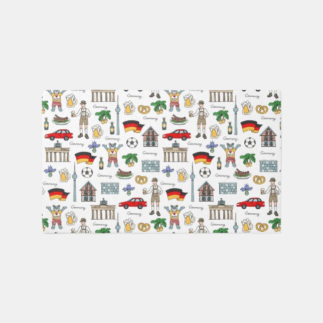 Germany | Symbols Pattern Rug (Front)