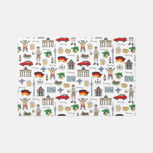 Germany  Symbols Pattern Rug