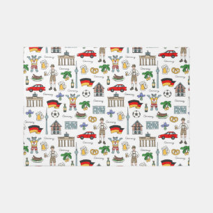 Germany Symbols Pattern Rug