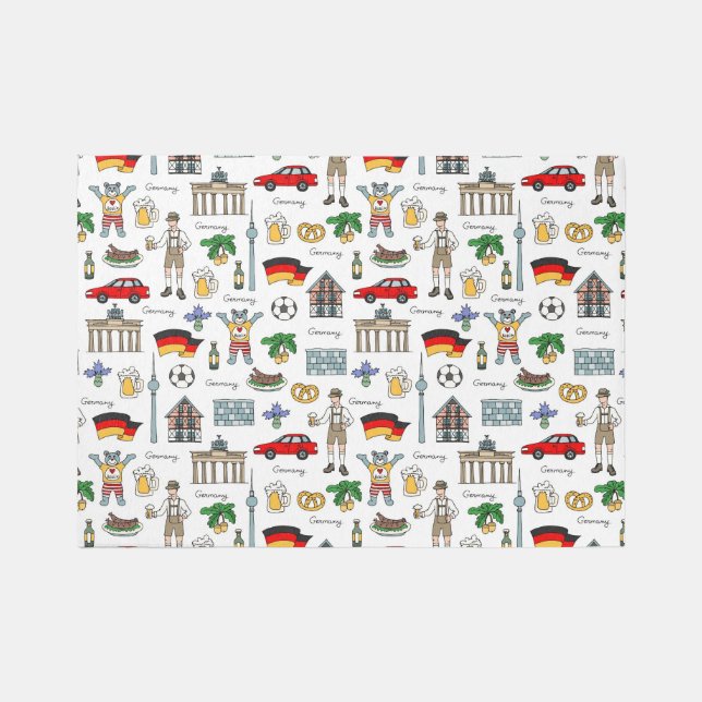 Germany | Symbols Pattern Rug (Front)