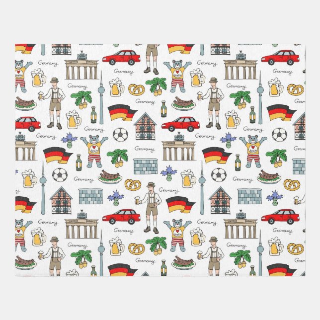 Germany | Symbols Pattern Rug (Front)