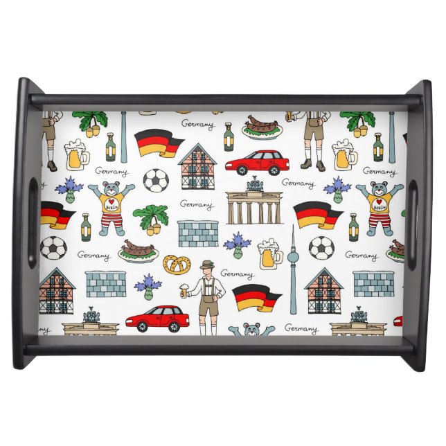 Germany | Symbols Pattern Serving Tray (Front)