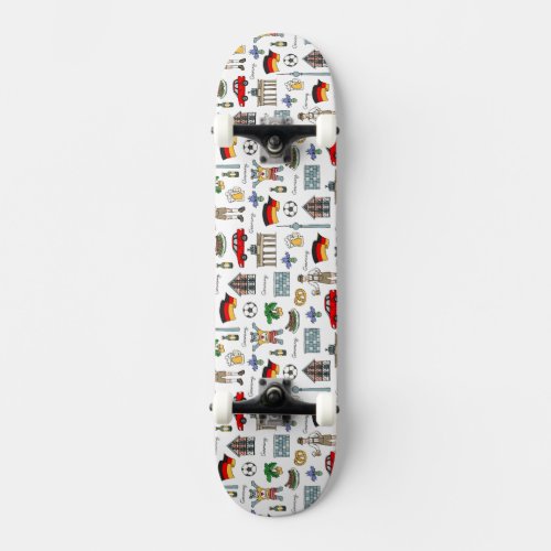 Germany  Symbols Pattern Skateboard Deck