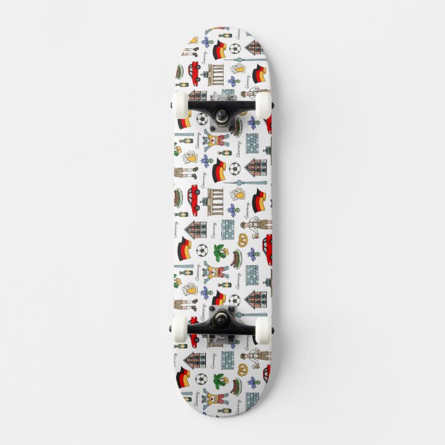 Germany | Symbols Pattern Skateboard Deck (Front)