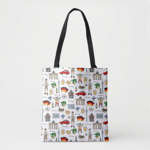 Germany  Symbols Pattern Tote Bag