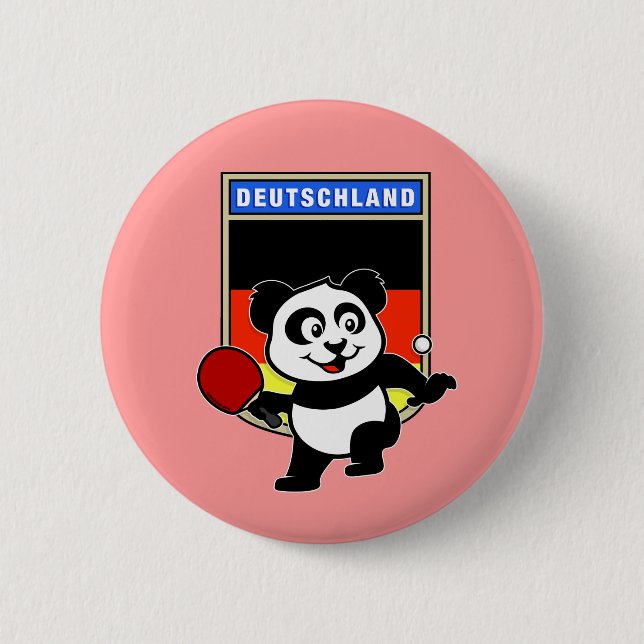 Germany Table Tennis Panda Pinback Button (Front)