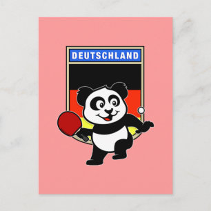 Germany Table Tennis Panda Postcard