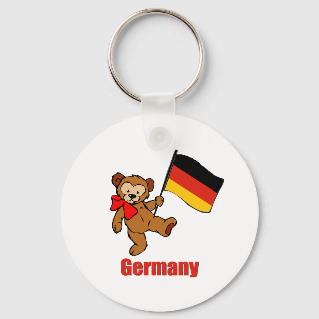 Germany Teddy Bear Keychain (Front)