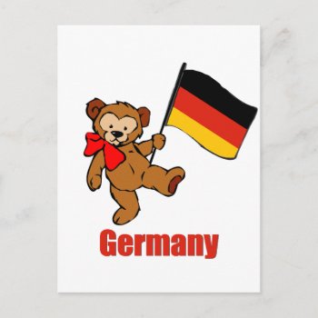 Germany Teddy Bear Postcard by nitsupak at Zazzle