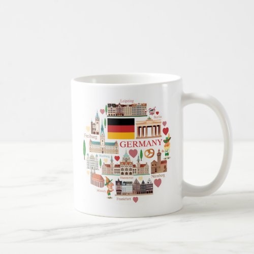 Germany Travel Icons Coffee Mug