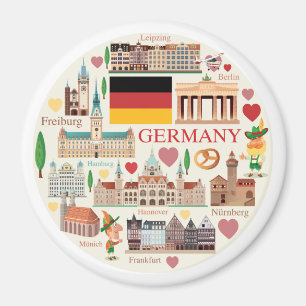 Germany Travel Icons Magnet