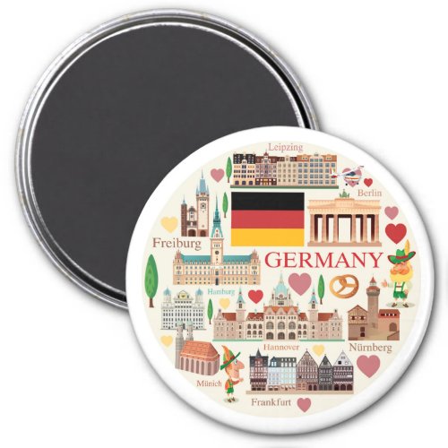 Germany Travel Icons Magnet