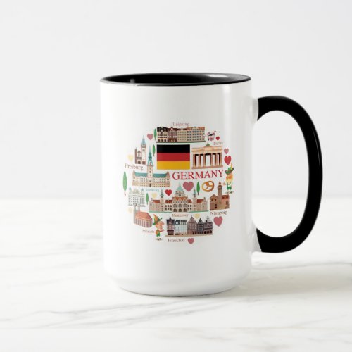 Germany Travel Icons Mug