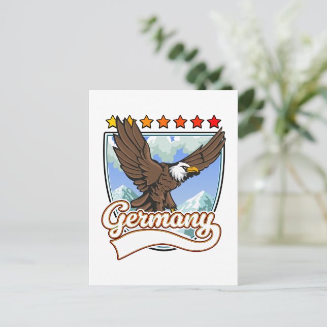 Germany Travel patch Holiday Postcard (Standing Front)