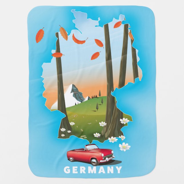 Germany Travel poster. Baby Blanket (Front)