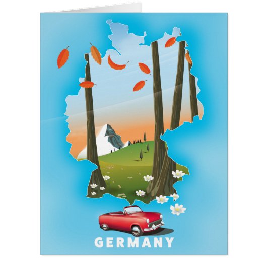 Germany Travel poster. Cards (Front)
