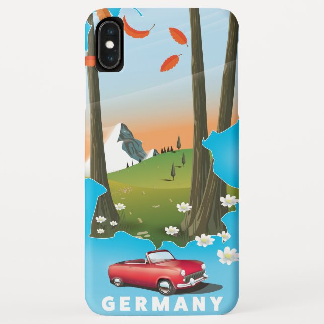 Germany Travel poster. Case-Mate iPhone Case (Back)