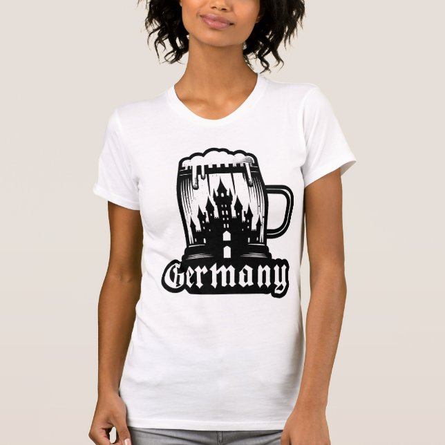 Germany Travel T-shirt Design Featuring Iconic Lan (Front)
