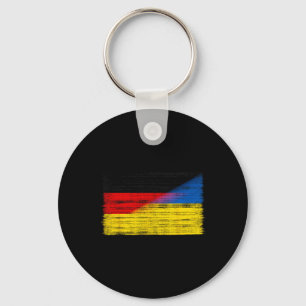 Germany Ukraine Flag German Ukrainian Support Citi Keychain