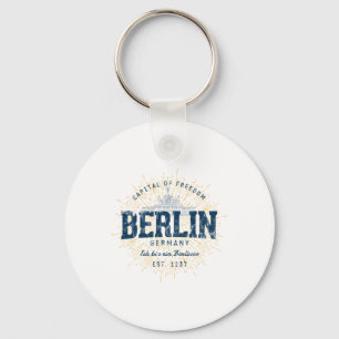 Germany Vacation Souvenir Vintage Berlin  Keychain