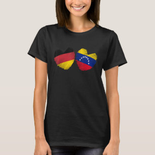 Germany Venezuela Heart German Flag Venezuelan Fla T-Shirt