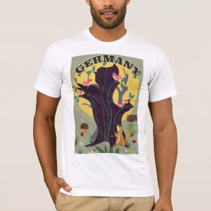 Germany vintage cartoon landscape travel poster T-Shirt