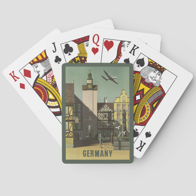 GERMANY Vintage Travel playing cards (Back)