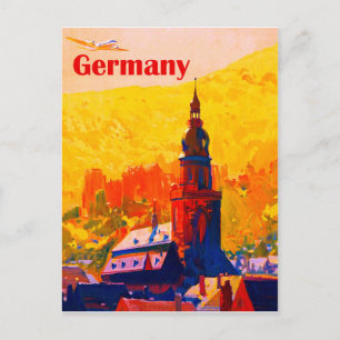 Germany, vintage travel postcard