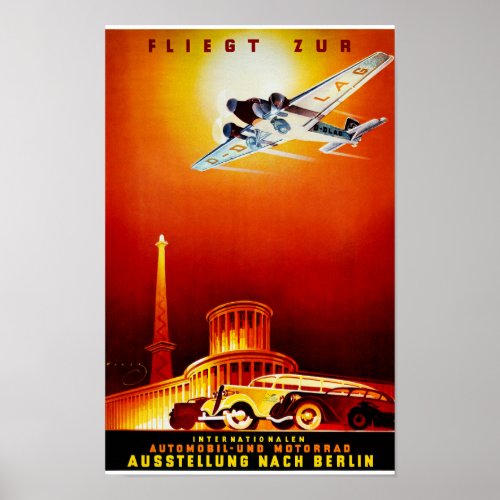 Germany Vintage Travel Poster Restored